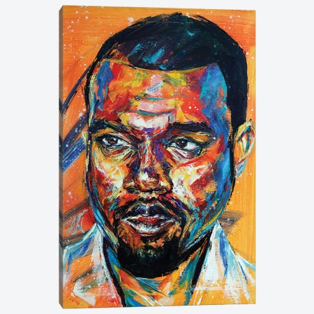 Kanye West Canvas Print #NMY99} by Natasha Mylius Art Print