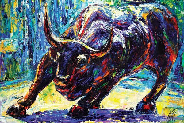 Bulls: Charging Bull by Natasha Mylius