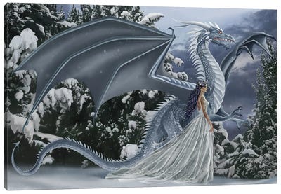 Ice Dragon Canvas Art Print - Nene Thomas