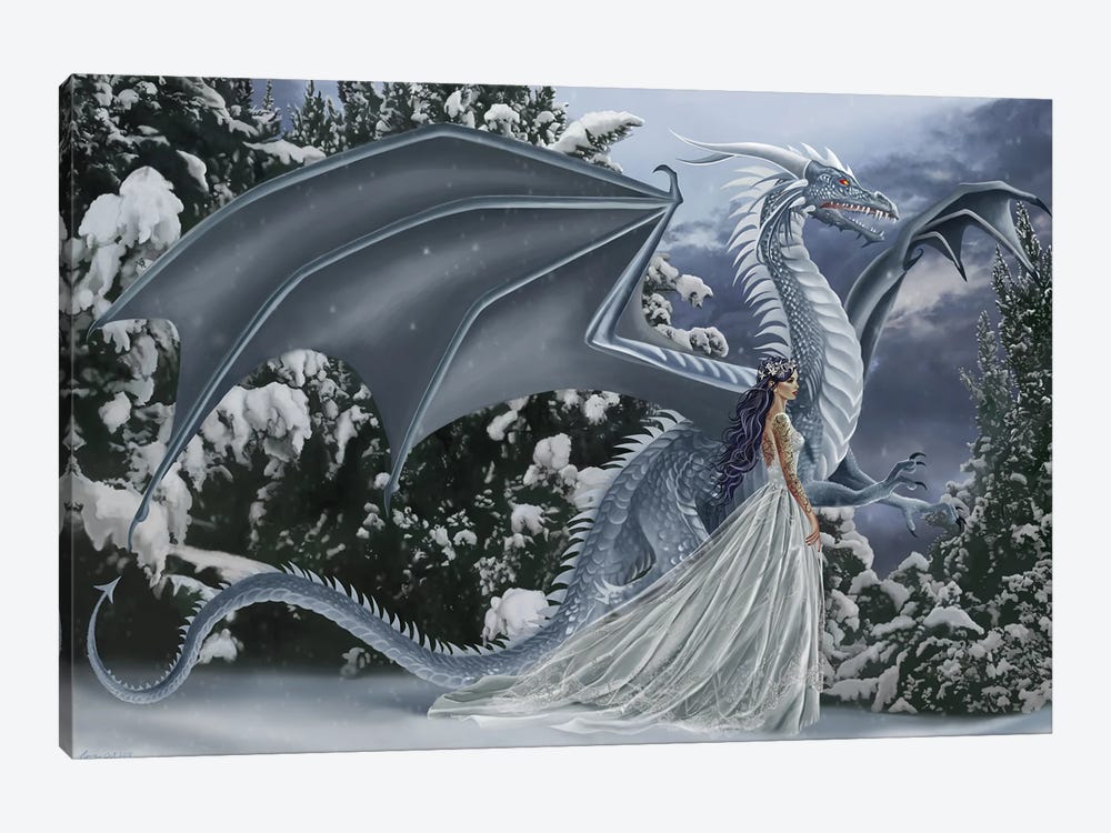 Ice Dragon by Nene Thomas 1-piece Canvas Artwork