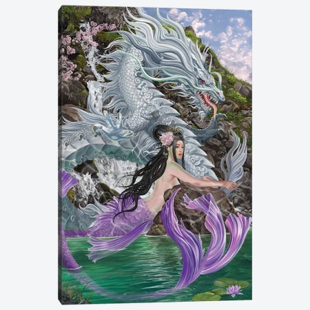 Waterfalls Of Jade Canvas Print #NNE102} by Nene Thomas Art Print