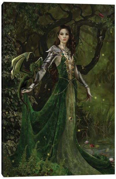Astranai The Queen Of Fate Canvas Art Print - Dragon Art