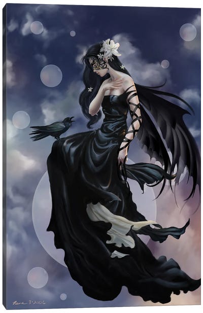 Dark Skies Canvas Art Print - Raven Art