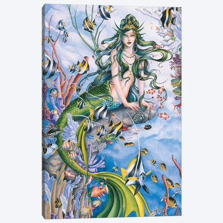 Mermaid Shell Bra Canvas Print by Aileen Virginia
