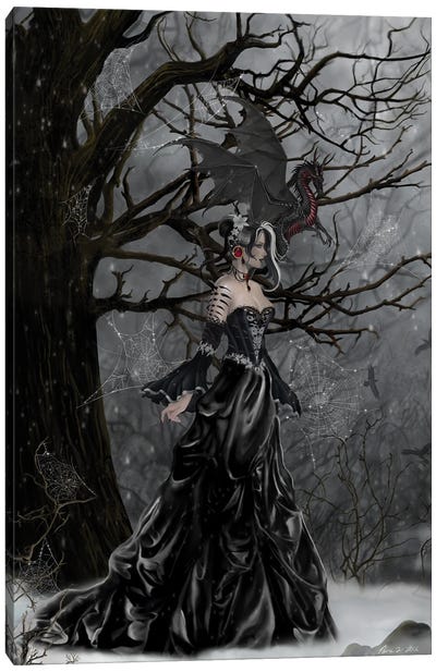 Queen Of Shadows Canvas Art Print - Mythical Creature Art