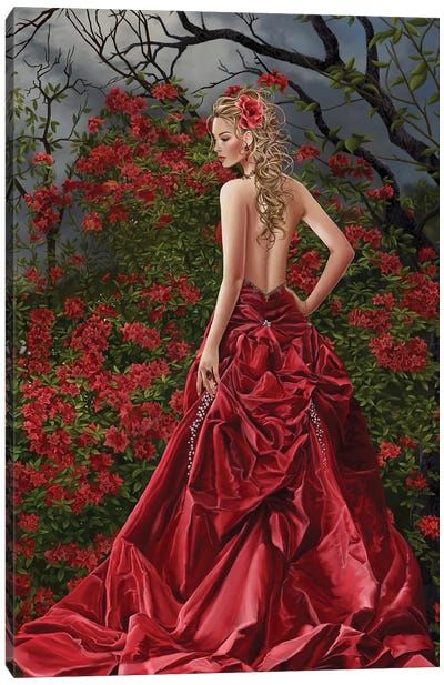 Taisin Red Canvas Art Print - Nene Thomas