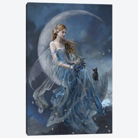 Wind Moon Canvas Print #NNE94} by Nene Thomas Canvas Wall Art