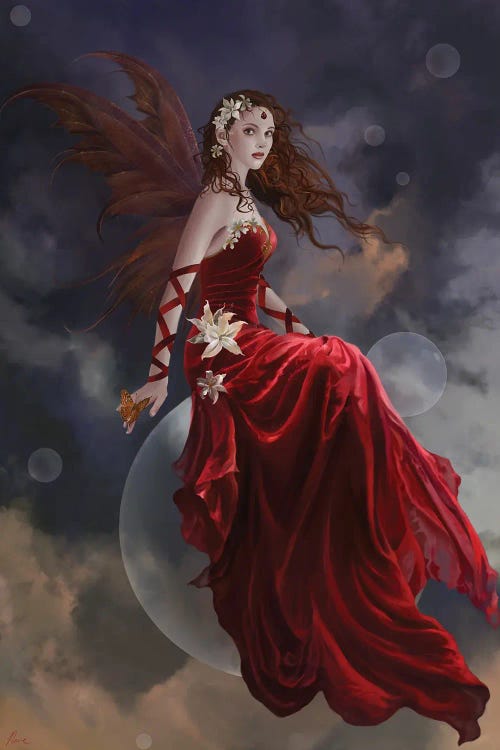 Crimson Lily by Nene Thomas wall art