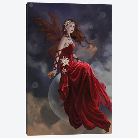 Crimson Lily Canvas Print #NNE98} by Nene Thomas Canvas Art Print