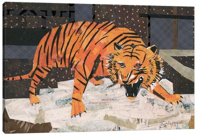 Roaring Tiger Canvas Art Print