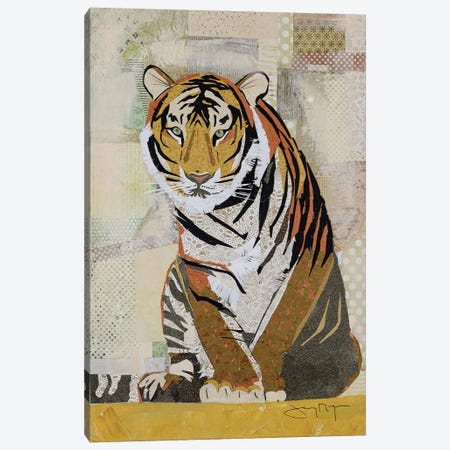 Tiger Perseverance Canvas Print #NNM19} by Jenny McGee Canvas Art Print