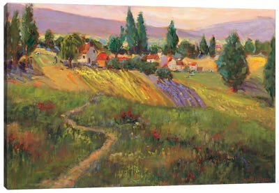 Vineyard Tapestry III Canvas Art Print - Countryside Art