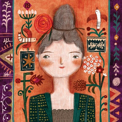 Portrait Of Ms. Martha by Nasim Norouzi framed wall art