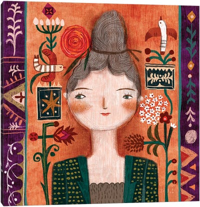 Portrait Of Ms. Martha Canvas Art Print - Nasim Norouzi