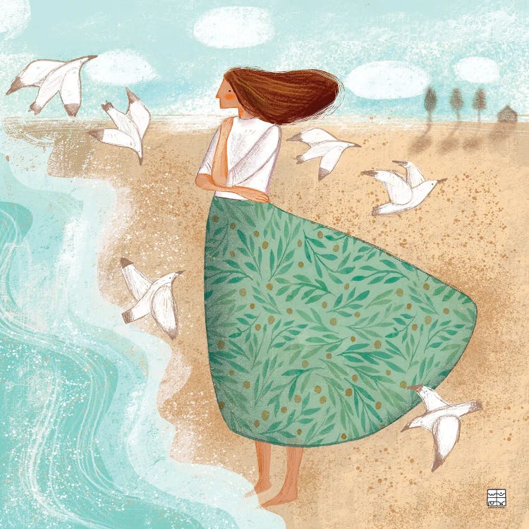 Whispering Shores II by Nasim Norouzi wall art
