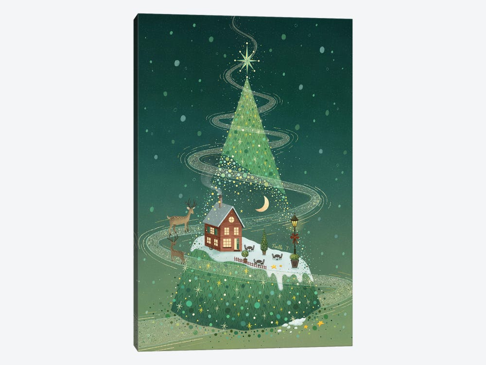 Night In A Christmas Tree 1-piece Canvas Print
