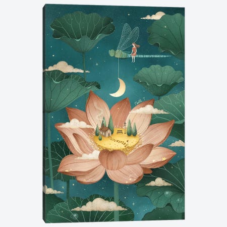 Tale Of A Lotus Canvas Print #NOE27} by Noelle. T Canvas Artwork