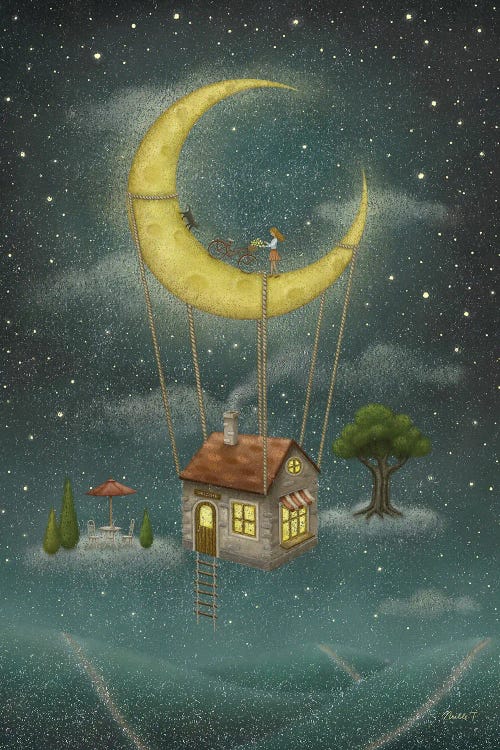 Travel With The Moon by Noelle. T wall art