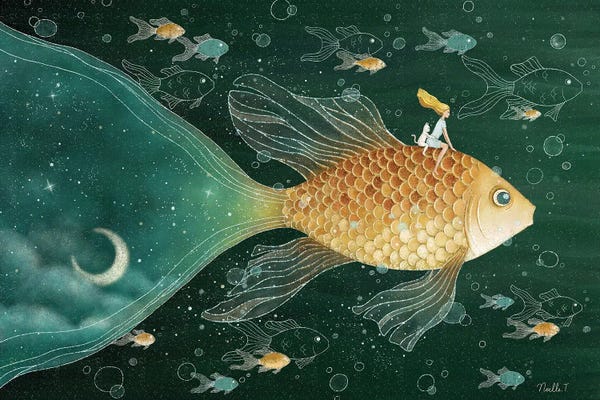 Whimsical Décor: Riding Through The Night Sky by Noelle. T