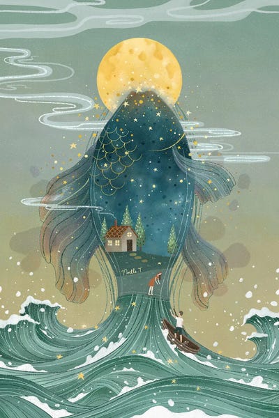 Rowboats: Waves Under The Moon by Noelle. T