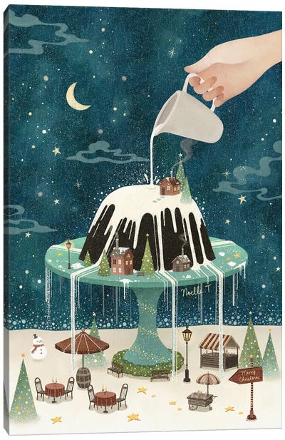 White Christmas Dream Canvas Art Print - Cake & Cupcake Art