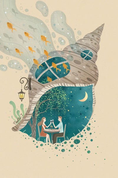 Sea Shells: A Shell Of Moonlit Night by Noelle. T