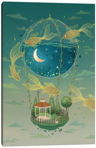 Moonlit Garden Canvas Art Print - Noelle. T
