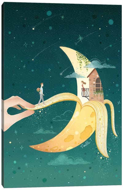 The Lunar Appeal Canvas Art Print - Banana Art