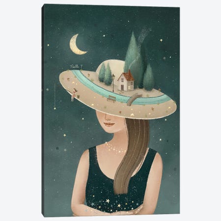 Alone In The Moonlight Canvas Print #NOE6} by Noelle. T Canvas Print