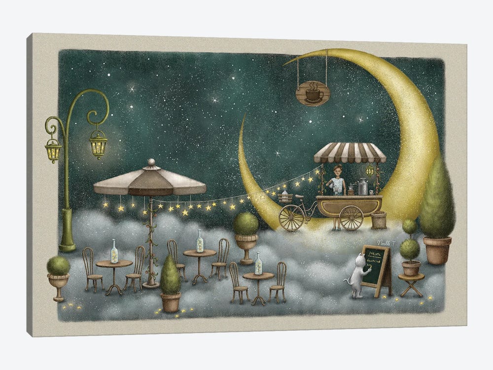 Cafe By The Moon by Noelle. T 1-piece Art Print