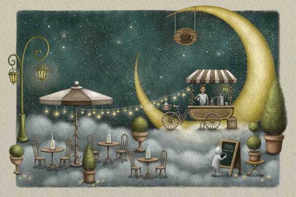 Night Sky: Cafe By The Moon by Noelle. T
