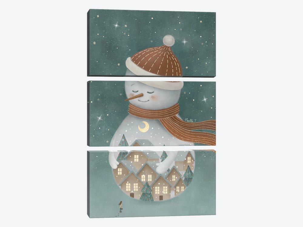 Christmas Snowman. by Noelle. T 3-piece Canvas Wall Art