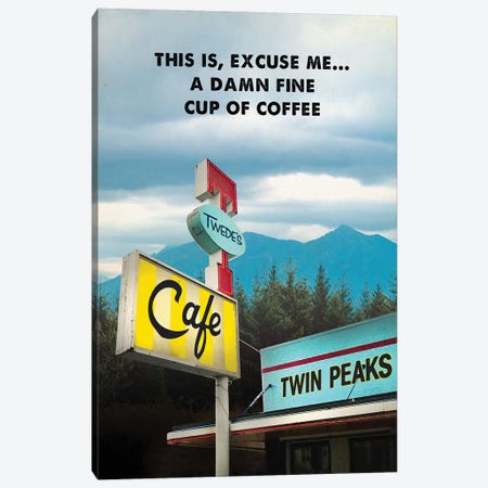 Twin Peaks Travel Movie Art Canvas Print #NOJ104} by 2Toastdesign Canvas Wall Art