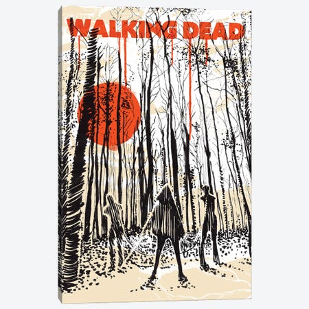 Walking Dead Fanzine Art Canvas Print #NOJ108} by 2Toastdesign Art Print