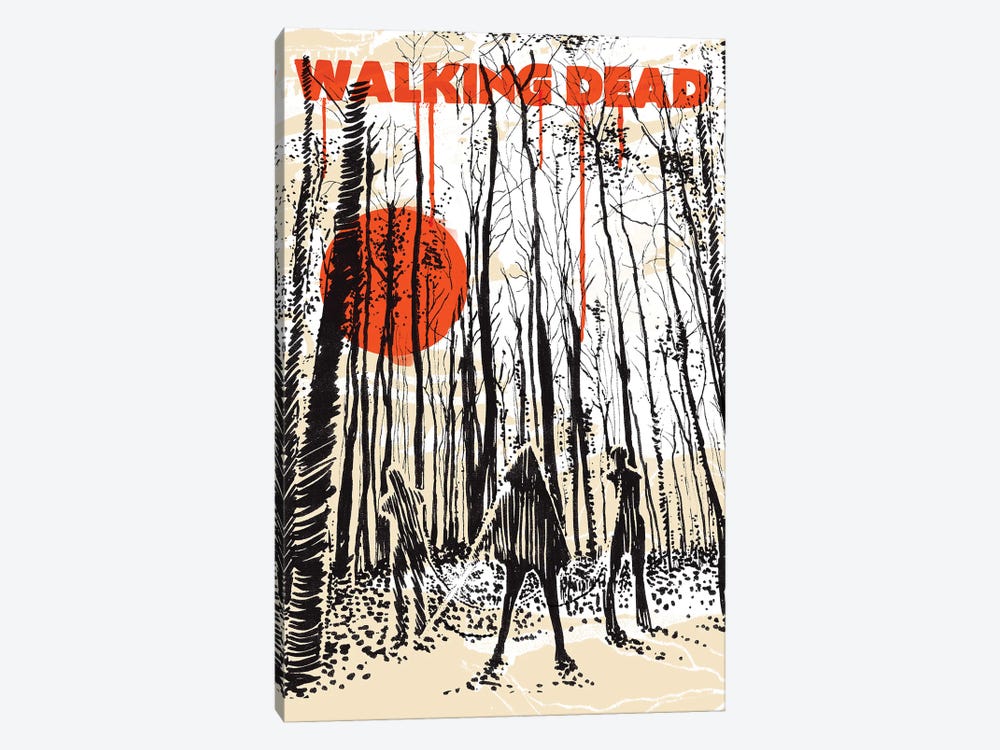 Walking Dead Fanzine Art by 2Toastdesign 1-piece Canvas Art Print