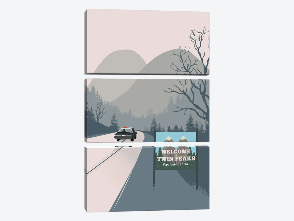 Welcome To Twin Peaks Art by 2Toastdesign 3-piece Canvas Artwork