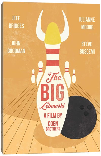 The Big Lebowski Movie Art Canvas Art Print - Bowling