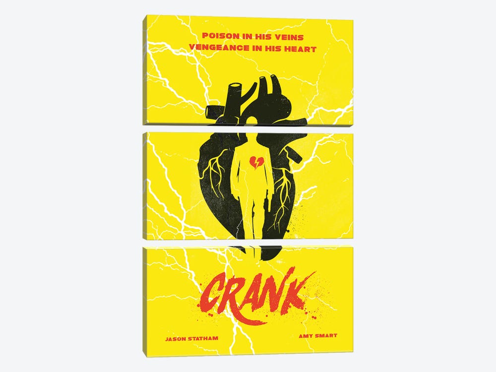 Crank Movie Art by 2Toastdesign 3-piece Canvas Print