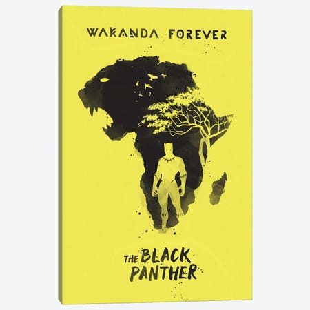 Wakanda Forever Art Canvas Print #NOJ155} by 2Toastdesign Canvas Art Print