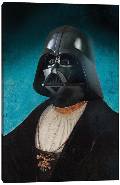 Vintage Sir Vader Canvas Art Print - Fantasy Movie Art