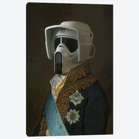 Vintage Sir Scout Trooper Canvas Print #NOJ164} by 2Toastdesign Canvas Wall Art
