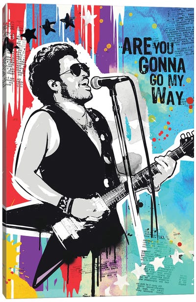 Lenny Kravitz Pop Art Canvas Art Print - Lenny Kravitz