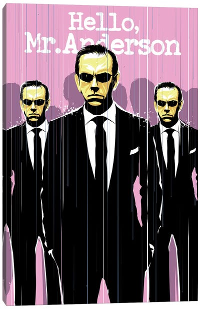 Hello Mr Anderson Canvas Art Print - The Matrix
