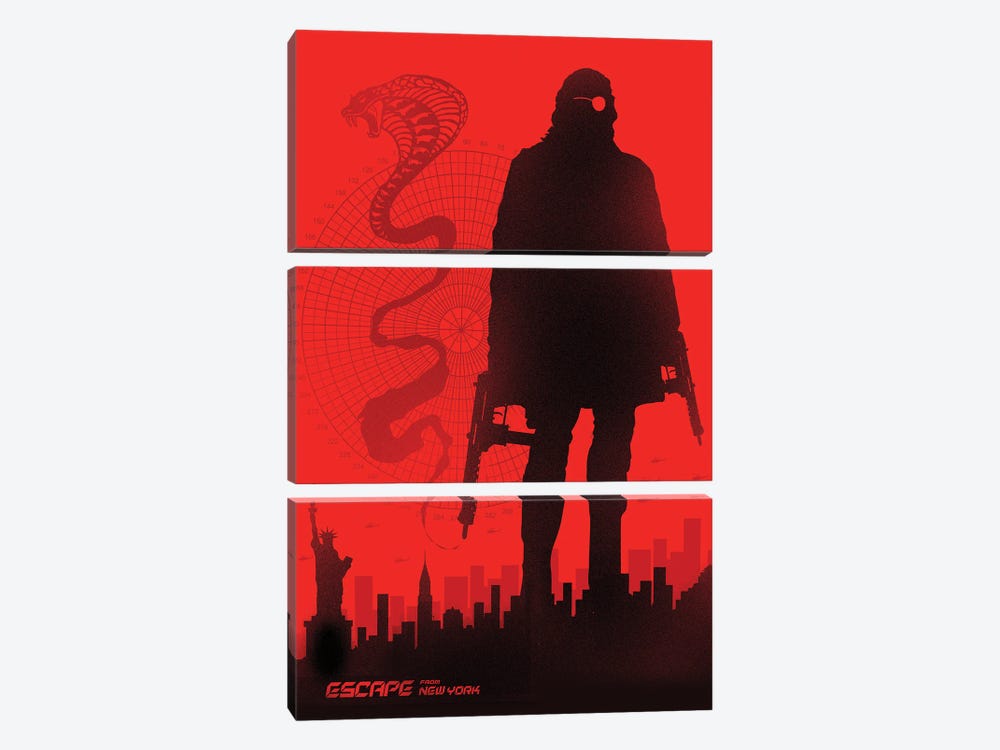 Escape From NY by 2Toastdesign 3-piece Canvas Artwork