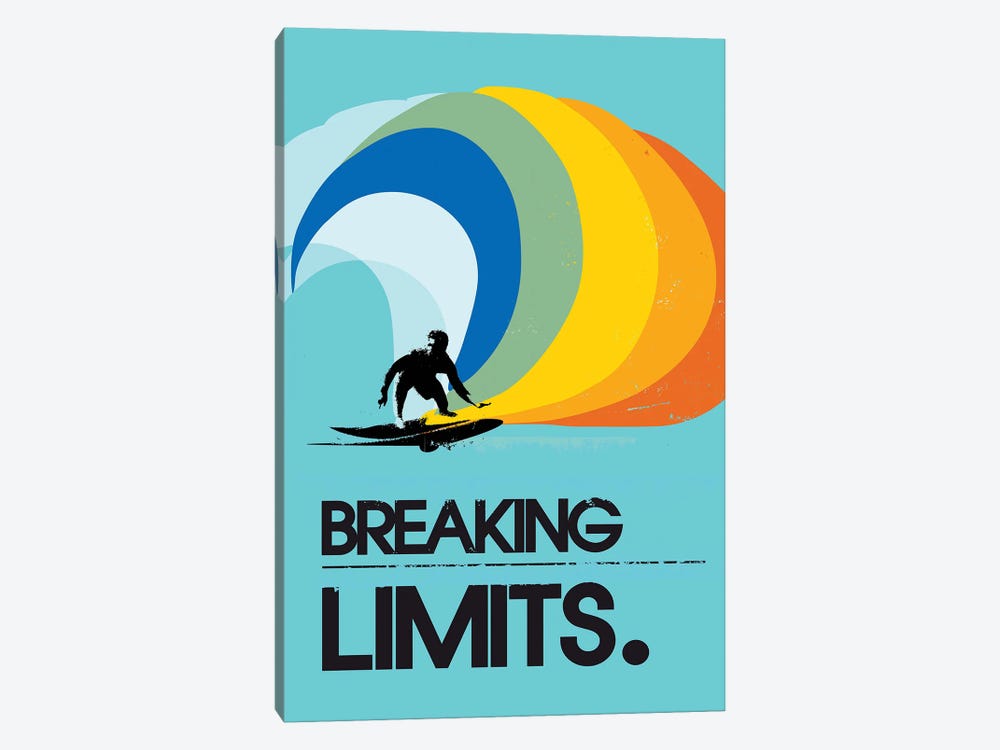 Breaking Limits Surf Art by 2Toastdesign 1-piece Canvas Art Print
