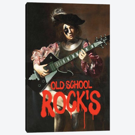 Old School Rocks Canvas Print #NOJ182} by 2Toastdesign Canvas Print