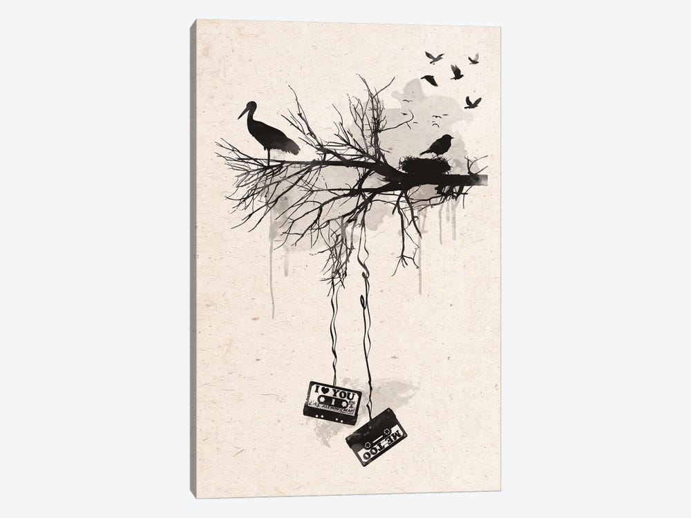 Birds And Tapes by 2Toastdesign 1-piece Canvas Art