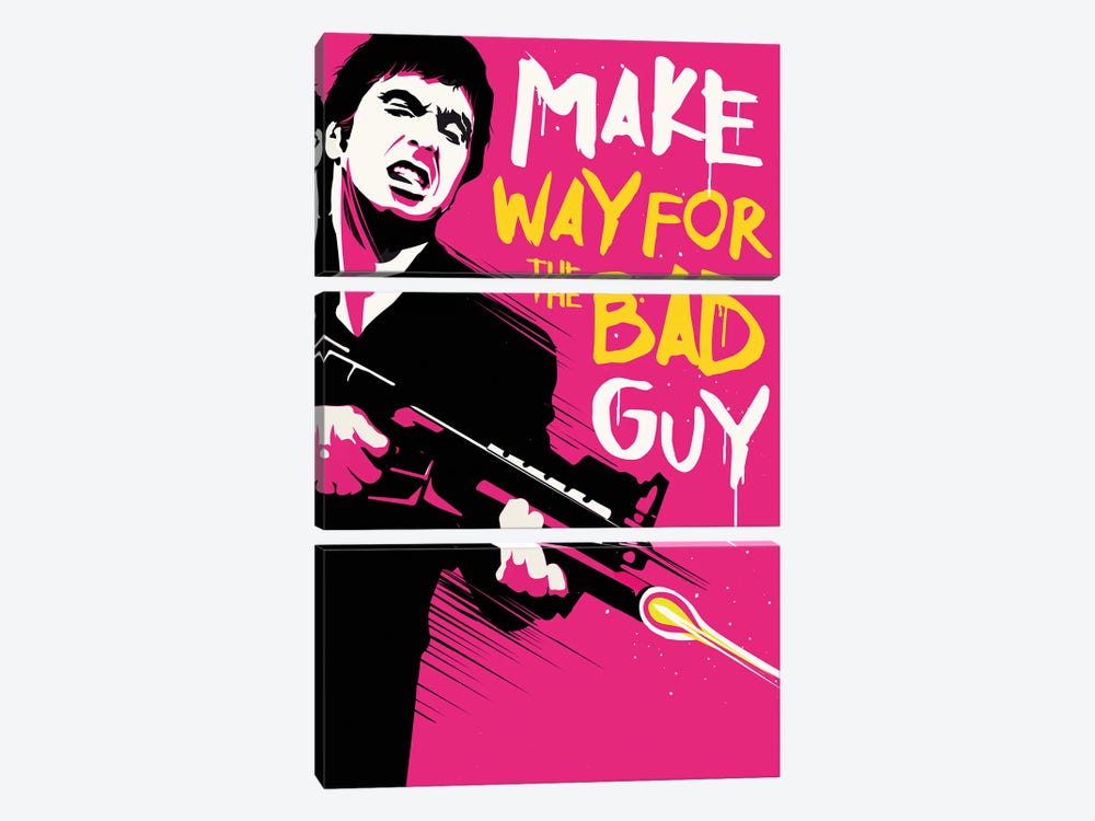 Make Way For The Bad Guy by 2Toastdesign 3-piece Canvas Wall Art