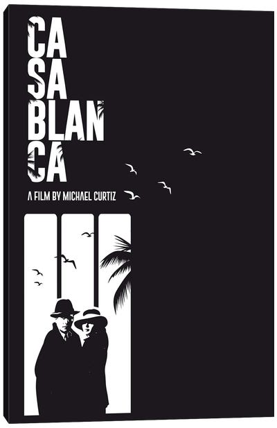 Casablanca Movie Art Canvas Art Print - Golden Age of Hollywood Art