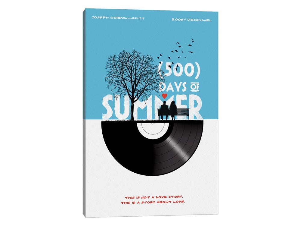 500 Days of Summer Movie Art ( Music > Media Formats > Vinyl Records art) - 26x18 in